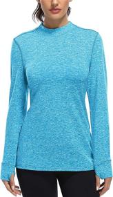 img 2 attached to 🏃 Fulbelle Women's Fleece Thermal Tops: Stay Warm and Stylish during Your Run!