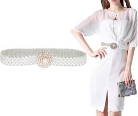 img 4 attached to 💎 Rhinestone Stretch Belts: Amiveil Elastic Women's Accessories in Belts