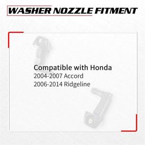 img 3 attached to OTUAYAUTO Front Windshield Washer Nozzles - Compatible with 04-07 Honda Accord, 06-14 Honda Ridgeline - Replaces OEM #: 76815-SDA-A11 - Spray Jet Kit (Pack of 2)