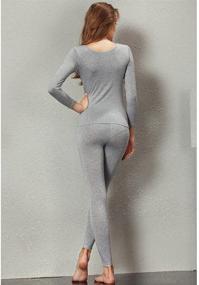 img 2 attached to Liang Rou Crewneck Thermal Underwear Women's Clothing and Lingerie, Sleep & Lounge