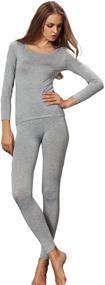 img 4 attached to Liang Rou Crewneck Thermal Underwear Women's Clothing and Lingerie, Sleep & Lounge