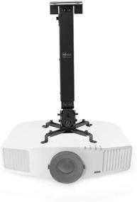 img 4 attached to 🖧 Универсальное крепление для проектора на потолке с удлинителем 25,6 дюймов и весом до 44 фунтов - черное (PM-001-BLK)