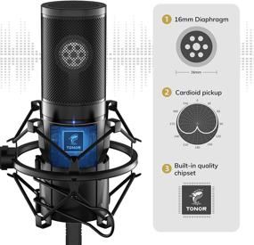 img 2 attached to 🎙️ TONOR Q9 Studio Mic Bundle – USB Microphone Kit for Gaming, YouTube Video Recording, Podcasting, Music, Voice Over – Includes Adjustable Arm Stand