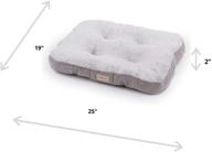 🐶 poochplanet luxespot crate mat: cozy and cushioned small dog bed, 2-tone gray plush for a durable and soft resting experience (25x19) logo