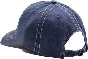 img 1 attached to Stylish MANMESH HATT American Flag Hat: Adjustable Denim Distressed Dad Cap for Outdoor Activities