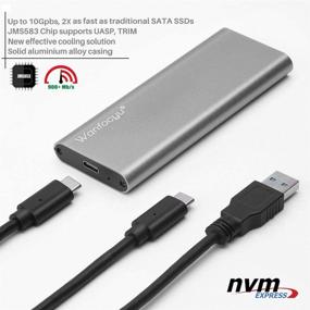 img 2 attached to 💨 Wanfocyu USB Type C M.2 NVMe SSD Enclosure Adapter - Faster Data Transfer & Advanced Cooling
