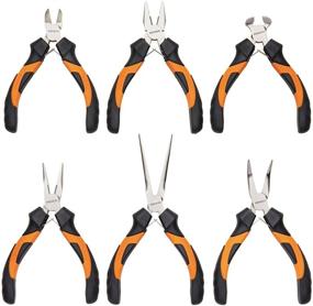 img 4 attached to 🔧 KENDO 6-Pieces Mini Pliers Set - Versatile Tool Kit with Roll Up Carry Bag - Ideal for Mechanics and Craftsmen