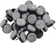 🛋️ black 20mm round heavy duty nail-on felt pads: furniture leg floor protectors for smooth sliding - set of 40 logo