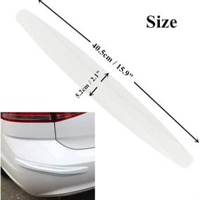 img 3 attached to Youngine Universal Car Front Rear Corner Bumper Guard Protector Carbon Fiber Anti-Collision Strip Sticker Anti-Rub Edge Lip (White)