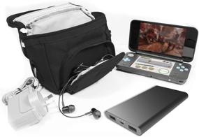 img 3 attached to 🎒 Black G-HUB Travel Bag: Shoulder Strap, Carry Handle, Belt Loop for Nintendo DS Consoles DS / 3DS / DS Lite / 3DS XL / DSi