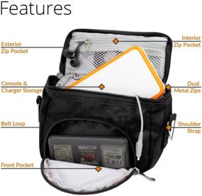 img 2 attached to 🎒 Black G-HUB Travel Bag: Shoulder Strap, Carry Handle, Belt Loop for Nintendo DS Consoles DS / 3DS / DS Lite / 3DS XL / DSi
