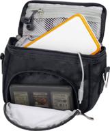 🎒 black g-hub travel bag: shoulder strap, carry handle, belt loop for nintendo ds consoles ds / 3ds / ds lite / 3ds xl / dsi logo