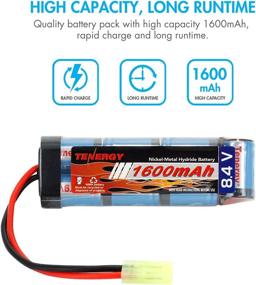 img 1 attached to 🔋 Tenergy Airsoft Battery Pack 8.4V 1600mAh NiMH with Mini Tamiya Connector + Charger with Mini Tamiya Connector and Standard Tamiya Adaptor