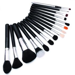 img 4 attached to 💄 Alayna Professional Makeup Brush Kit - 15 Brushes with Soft Bristles for Powder, Contour, Blush, Concealer, Eyeshadow, Eye Contour, Brow, Lip, and More - Enhance Your Beauty Routine with Our Premium Makeup Brushes