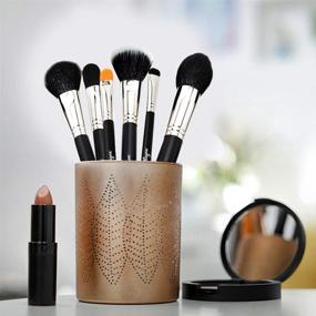 img 1 attached to 💄 Alayna Professional Makeup Brush Kit - 15 Brushes with Soft Bristles for Powder, Contour, Blush, Concealer, Eyeshadow, Eye Contour, Brow, Lip, and More - Enhance Your Beauty Routine with Our Premium Makeup Brushes