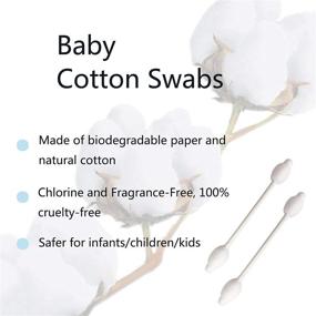 img 3 attached to Enhanced Safety: 432pcs Large-Tip Cotton Swabs for Newborn, Babies, Kids, Children