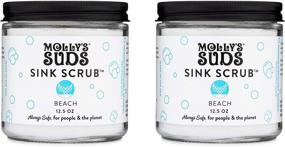 img 4 attached to 🌊 Molly's Suds Sink and All Purpose Scrub: Stain Remover, Grease Buster, Scratch Repair with Earth Derived Ingredients - 2 Pack, Beach Scent