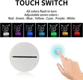 img 1 attached to 🌟 Enhance Ambience with 3D Illusion LED Night Light: 7 Colors, Touch Switch, USB Table Lamp for Holiday Gifts or Home Decorations - 3D Animal Design (001)