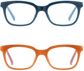 img 4 attached to 👓 Mimoeye 2-Pack Fashionable Blue Light Blocking Glasses for Digital Eyestrain, Gaming, Computer Use | Eyeglasses for Women, Men, and Teens