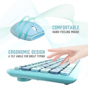 img 3 attached to Wireless Keyboard Ultra Thin Notebook Colorful Computer Accessories & Peripherals