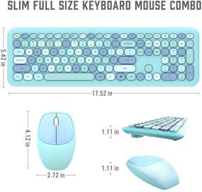 img 1 attached to Wireless Keyboard Ultra Thin Notebook Colorful Computer Accessories & Peripherals
