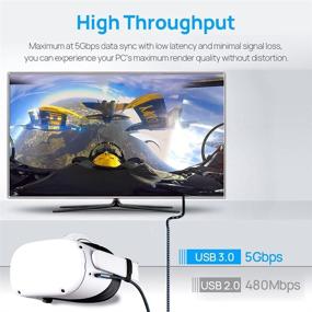 img 1 attached to 💻 Кабель Oculus Quest 2 Link - 16FT/5M USB C 3.2 Gen1 кабель для быстрой передачи данных и зарядки