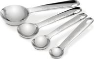 all-clad 59918 stainless steel measuring spoon set - 4-piece, silver: accurate and durable kitchen tool logo