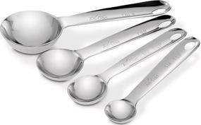 img 2 attached to All-Clad 59918 Stainless Steel Measuring Spoon Set - 4-Piece, Silver: Accurate and Durable Kitchen Tool