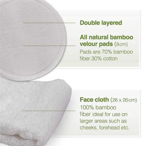 img 1 attached to 🌿 Premium Set of 16 Eco-Friendly Reusable Cotton Rounds with Face Cloth, Laundry Bag, and Organic Bamboo Makeup Remover Pads – Easy to Use, Washable, and Sustainable