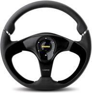 momo ner35bk0b nero 350mm leather steering wheel: enhance your driving experience with premium quality logo