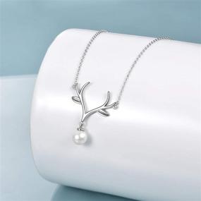 img 3 attached to LUHE Antler Necklace Sterling Silver