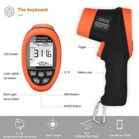 img 3 attached to Infrared Thermometer AP 985C APP Bluetooth 50℃～800℃