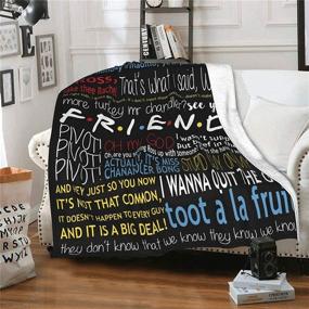 img 2 attached to 🛋️ Cozy up with the Friends Blanket Quilt: TV Show Flannel Throw for Extra Comfort and Style - 50"x40