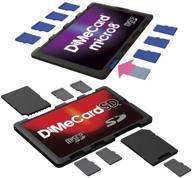 📸 dimecard-sd & micro8 microsd + sd memory card holders combo pack: compact, portable, and organized storage solution with writable labels logo