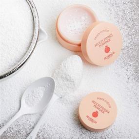 img 2 attached to 🍑 SKINFOOD Peach Cotton Multi Finish Powder 5g - Peach Extract & Calamin Sebum Control Face Powder - Silky Setting Powder for Oily Skin - Sweet Peach Scent, Soft Skin - Korean Beauty