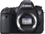 цифровая зеркальная камера canon eos 6d с возможностью подключения wi-fi (только корпус) с датчиком cmos на 20,2 мп и жк-дисплеем 3,0 дюйма. логотип