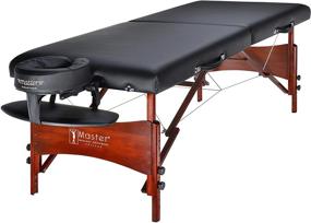 img 4 attached to 🔥 Enhance Your Massage Experience with the Master Massage 30" Newport Portable Cable Release Massage Table Package - Black Shiatsu