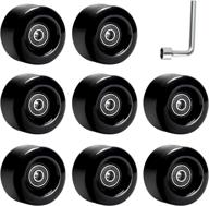 8 pack tobwolf 58mm x 32mm, 82a outdoor/indoor quad roller skate wheels with abec-9 bearings, long-lasting and hard-wearing pu wheels replacements - double-row roller skating accessories logo