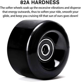 img 1 attached to 8 Pack TOBWOLF 58mm x 32mm, 82A Outdoor/Indoor Quad Roller Skate Wheels with ABEC-9 Bearings, Long-Lasting and Hard-Wearing PU Wheels Replacements - Double-Row Roller Skating Accessories