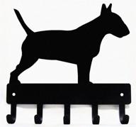 🐶 bull terrier dog key hooks & keychain holder: small 6 inch wide - made in usa logo