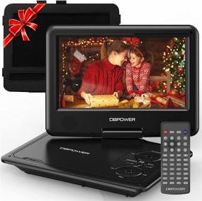 img 4 attached to 📀 DBPOWER 11.5" Portable DVD Player with 5-Hour Battery, 9" Swivel Screen, CD/DVD/SD/USB Support, Remote Control - Black