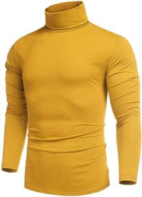 img 4 attached to COOFANDY Casual Turtleneck Lightweight Pullovers Men's Clothing and Shirts