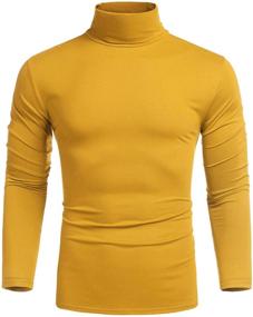 img 3 attached to COOFANDY Casual Turtleneck Lightweight Pullovers Men's Clothing and Shirts