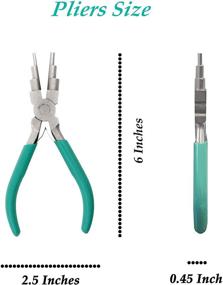 img 2 attached to 🔧 Mandala Crafts 6 in 1 Bail Making Pliers: Perfect for Jewelry Making Loops, Jump Rings, and Wire Looping - Includes 2 Pairs of Wire Forming Pliers