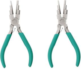 img 4 attached to 🔧 Mandala Crafts 6 in 1 Bail Making Pliers: Perfect for Jewelry Making Loops, Jump Rings, and Wire Looping - Includes 2 Pairs of Wire Forming Pliers