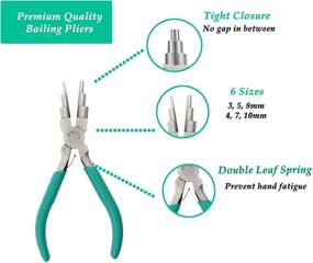 img 3 attached to 🔧 Mandala Crafts 6 in 1 Bail Making Pliers: Perfect for Jewelry Making Loops, Jump Rings, and Wire Looping - Includes 2 Pairs of Wire Forming Pliers