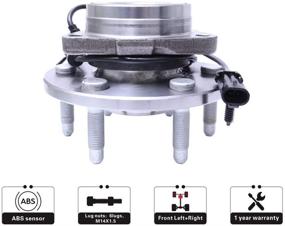 img 2 attached to 🚗 Сборка переднего колесного подшипника втулки для Chevy Avalanche Express 1500 Tahoe Silverado 1500, GMC Yukon Sierra Savana 1500, Cadillac Escalade (EXT), 6-дюймовая W/ABS (только с подключением заднего привода)