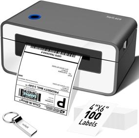 img 4 attached to 🏷️ Commercial Thermal Label Printer with 4x6 100 Pcs Labels – Support for Amazon, Ebay, Etsy, Shopify, FedEx, and Multiple Systems