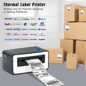 img 3 attached to 🏷️ Commercial Thermal Label Printer with 4x6 100 Pcs Labels – Support for Amazon, Ebay, Etsy, Shopify, FedEx, and Multiple Systems