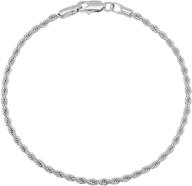 🌟 stunning 925 sterling silver 2.5mm rope chain anklet – choose from silver or yellow variants! logo